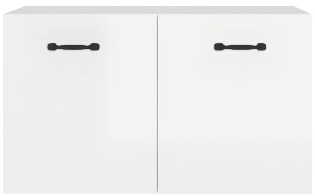 vidaXL Ντουλάπι Τοίχου Γυαλιστερό Λευκό 60x36,5x35 εκ. Επεξεργ. Ξύλο