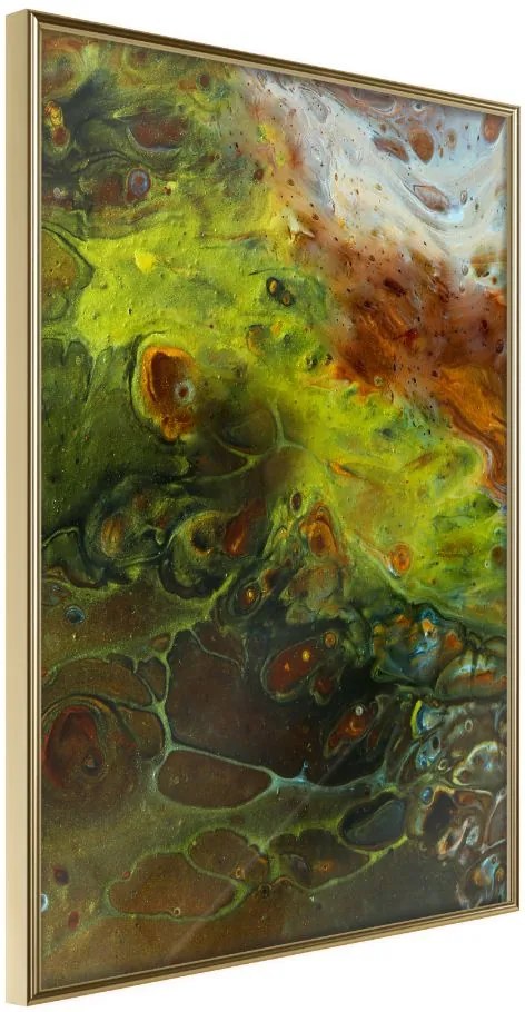 Αφίσα - Turbulent Green - 30x45 - Χρυσό - Χωρίς πασπαρτού