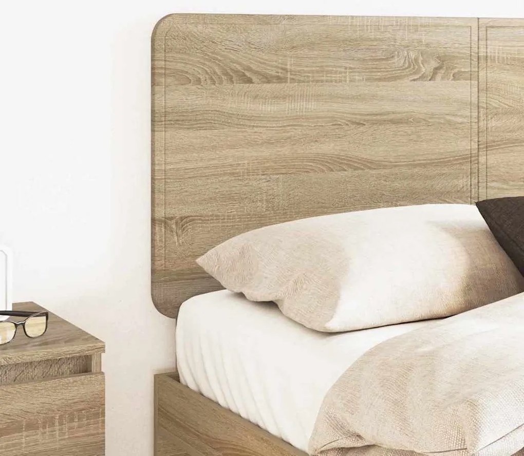 vidaXL Κεφαλάρι με κεφαλάρι Δρύς Sonoma 120 cm Επεξεργασμένο ξύλο