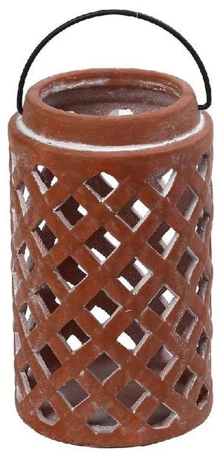 Φανάρι ERT338 12,5x12,5x20,5cm Terracotta Espiel κεραμικο