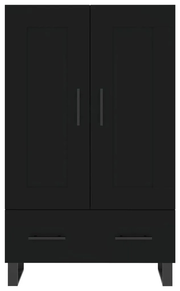 Ντουλάπα Μαύρη 69,5 x 31 x 115 εκ. από Επεξεργασμένο Ξύλο - Μαύρο