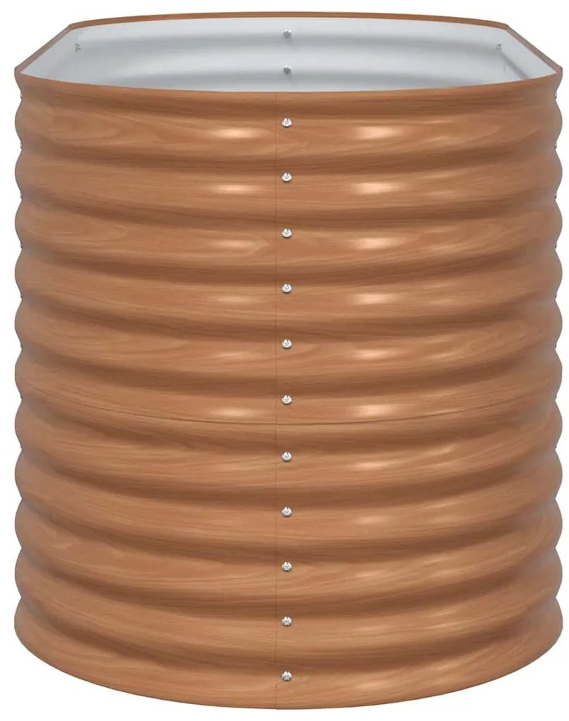 vidaXL Υπερυψωμένη Ζαρντινιέρα Καφέ 160 x 80 x 81 cm Ατσάλι
