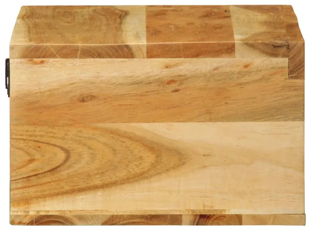 Επίτοιχο ντουλάπι τηλεόρασης 40x30x19 cm Μασίφ ξύλο ακακίας - Καφέ