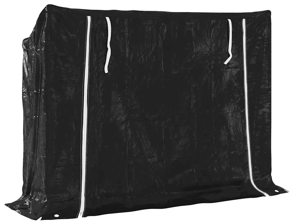 vidaxL Ράφι για καυσόξυλα με κάλυμμα βροχής 151x40,5x110,5 εκ.