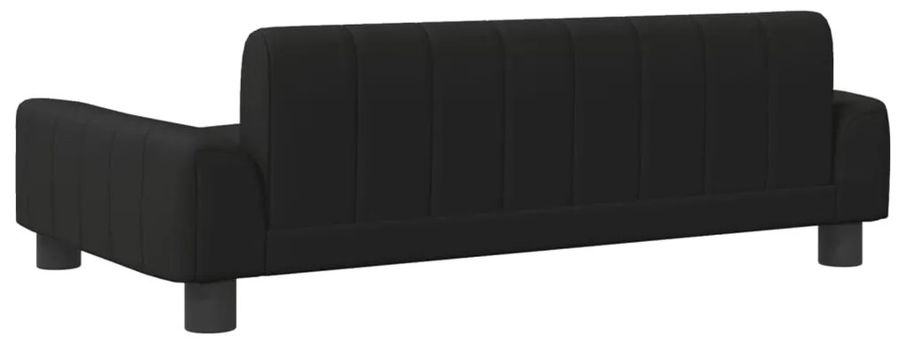 vidaXL Καναπές Παιδικός Μαύρος 90 x 53 x 30 εκ. από Συνθετικό Δέρμα