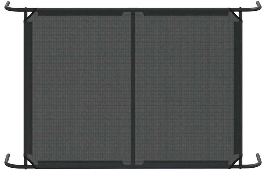 vidaXL Ανυψωμένο κρεβάτι σκύλου Μαύρο 130x80x20 cm Textilene ατσάλι