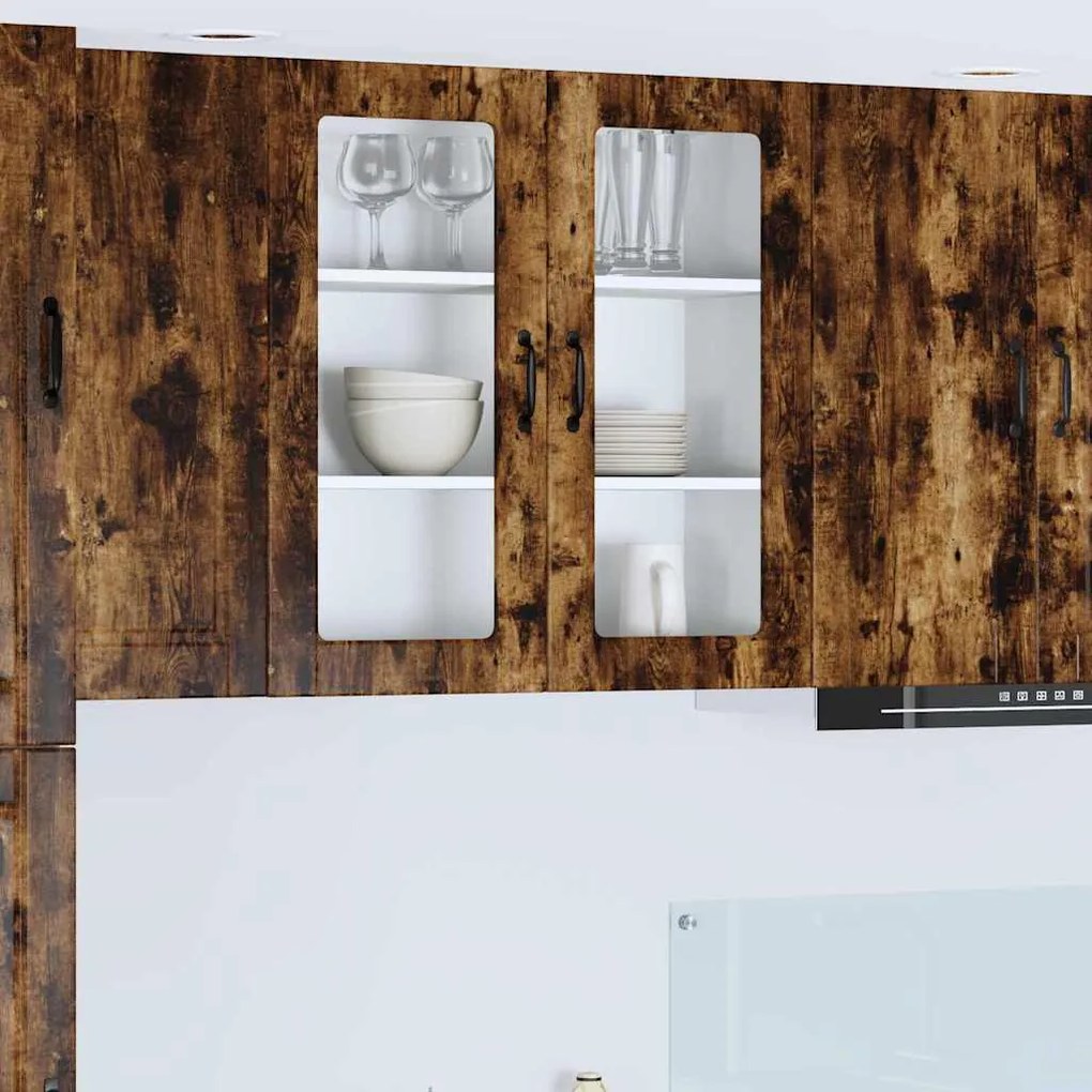 Κρεμαστό ντουλάπι κουζίνας Καπνιστό Δρύς 80 x 31 x 80 εκ.