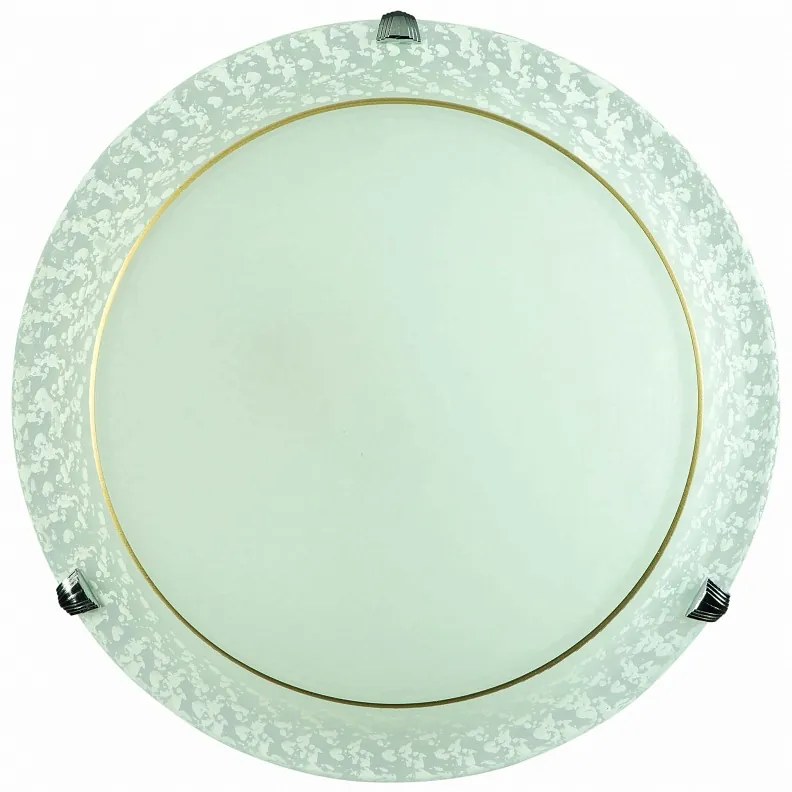 Arkolight Κλασσική Πλαφονιέρα Οροφής Φωτιστικό Φ30cm Γυάλινο Λευκό 218-1-1