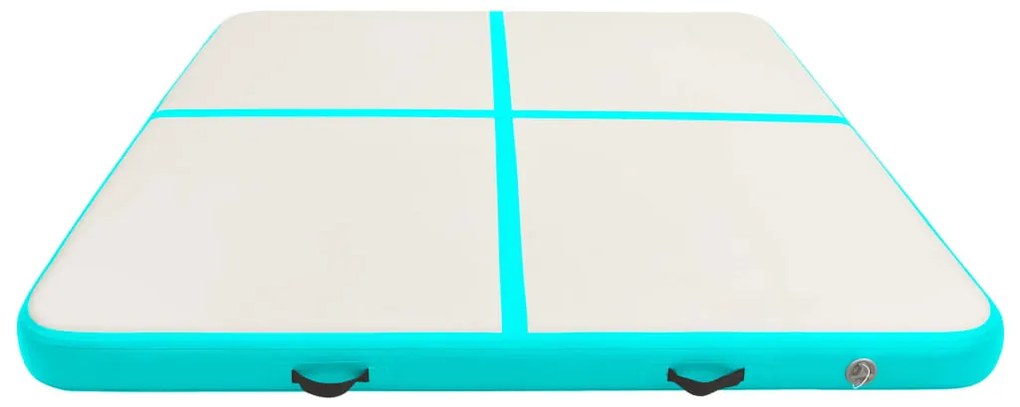 vidaXL Στρώμα Ενόργανης Φουσκωτό Πράσινο 200x200x10 εκ. PVC με Τρόμπα