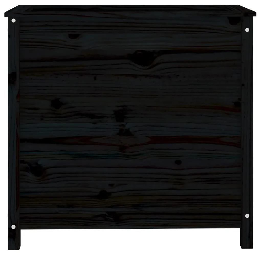 vidaXL Ζαρντινιέρα Μαύρη 82,5 x 40 x 78 εκ. από Μασίφ Ξύλο Πεύκου