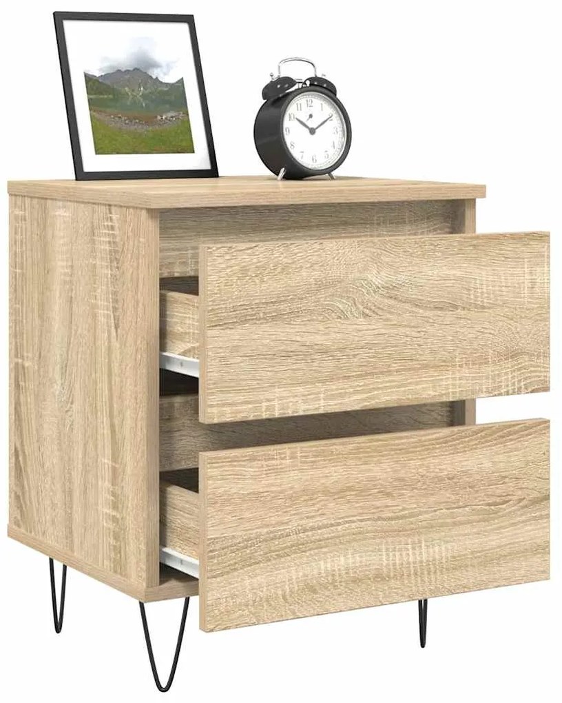 vidaXL Κομοδίνο Sonoma Δρυς 40x35x50 εκ. από Επεξεργασμένο Ξύλο