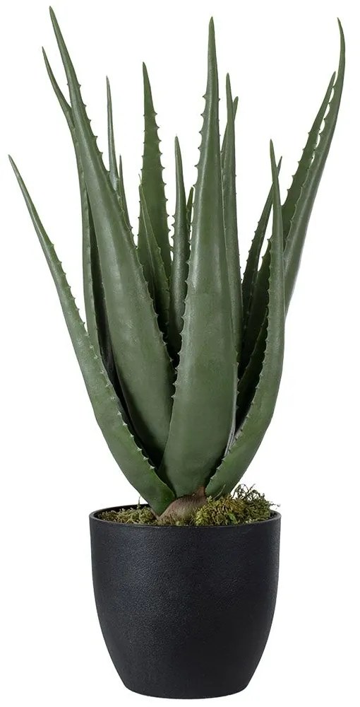 Τεχνητό Φυτό Σε Γλάστρα Aloe 20066 65cm Green Globostar Πολυαιθυλένιο