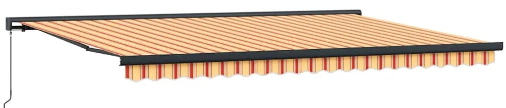 vidaXL Τέντα Πτυσσόμενη Κίτρινη / Λευκή 5 x 3 μ. Ύφασμα και Αλουμίνιο