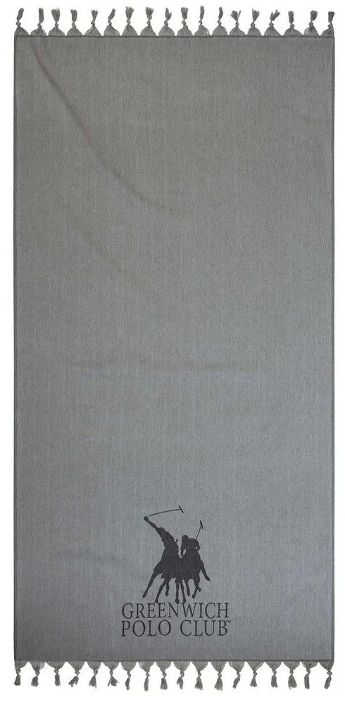 Πετσέτα Θαλάσσης - Παρεό 3794 Grey Greenwich Polo Club Θαλάσσης 90x170cm 100% Cotton