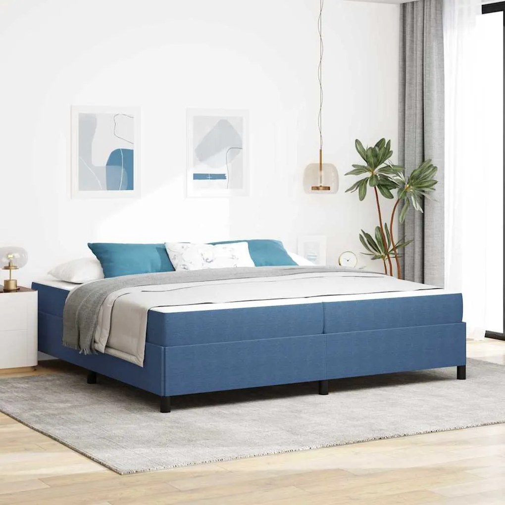 vidaXL Σκελετός Κρεβατιού Μπλε 200 x 200 cm Βελούδο