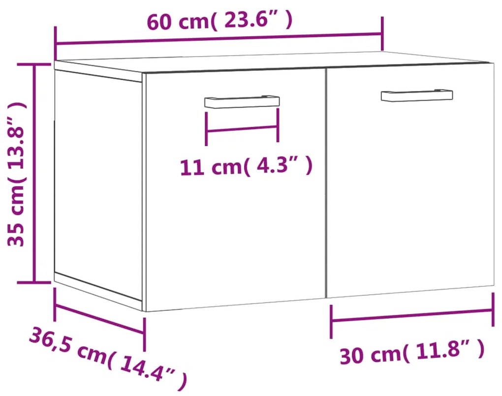 ΝΤΟΥΛΑΠΙ ΤΟΙΧΟΥ ΜΑΥΡΟ 60 X 36,5 X 35 ΕΚ. ΑΠΟ ΕΠΕΞΕΡΓΑΣΜΕΝΟ ΞΥΛΟ 830021