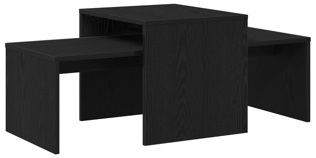 vidaXL Σετ Τραπέζι Μαύρης Δρυός 100x48x40 εκ. Φτιαγμένο από Ξύλο