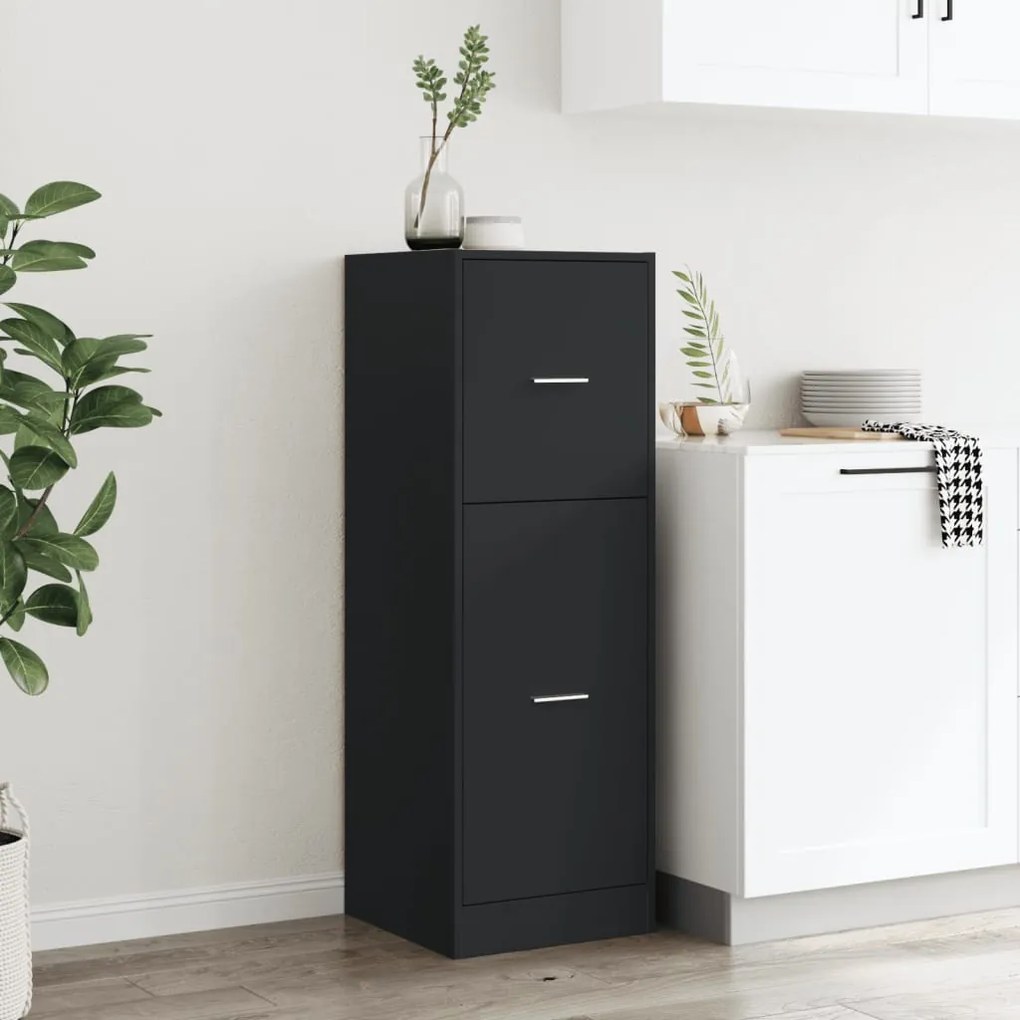 Συρταριέρα Γενικής Χρήσης Μαύρο 40x41x118 εκ. Επεξ. Ξύλο - Μαύρο