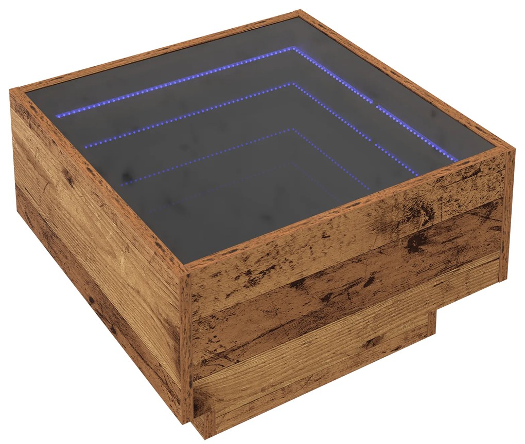 vidaXL Τραπεζάκι σαλονιού Παλαιό ξύλο 50 x 50 x 30 εκ