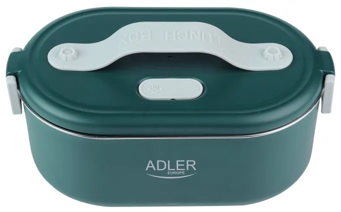 Ηλεκτρικό κουτί φαγητού Adler AD 4522, 45W, 0.8 l, Μέχρι 70C, Δοχείο από ανοξείδωτο ατσάλι, Θερμοσακούλα, Πράσινο