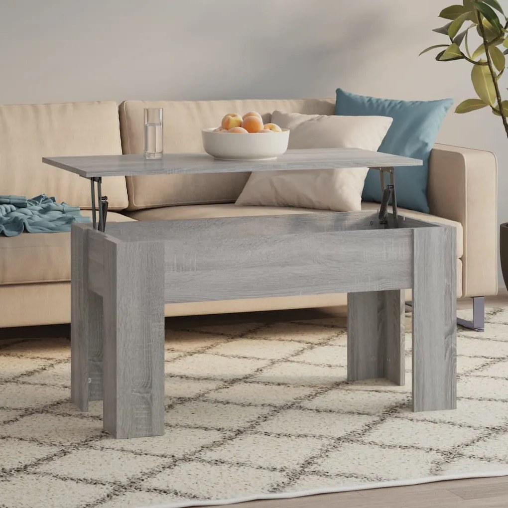 vidaXL Τραπεζάκι Σαλονιού Γκρι Sonoma 101x49x52 εκ. Επεξεργασμένο Ξύλο