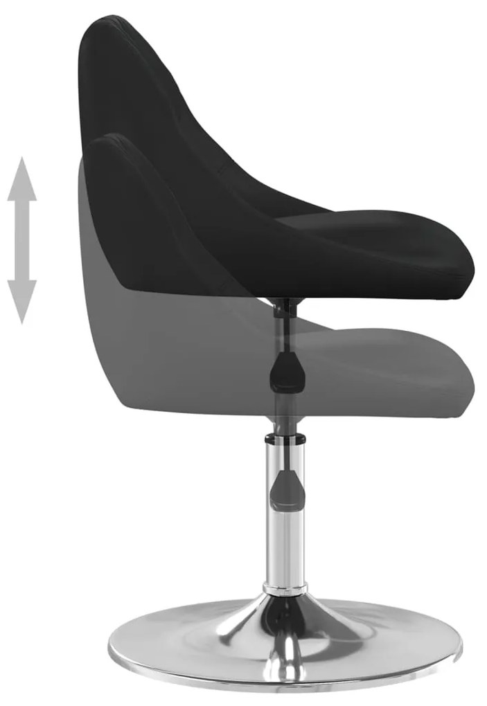 vidaXL Καρέκλα Τραπεζαρίας Μαύρη από Συνθετικό Δέρμα
