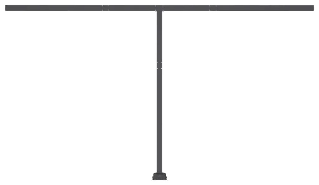 vidaXL Τέντα Αυτόματη με LED &amp; Αισθητήρα Ανέμου Ανθρακί 400x350 εκ.