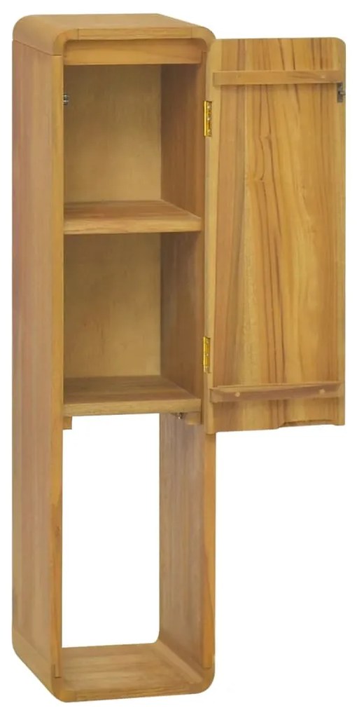 vidaXL Ντουλάπι Μπάνιου Επιτοίχιο 25x25x100 εκ. από Μασίφ Ξύλο Teak