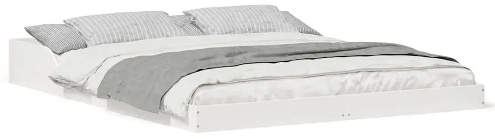 vidaXL Σκελετός Κρεβατιού Λευκό 160 x 220 cm Μασίφ ξύλο πεύκου