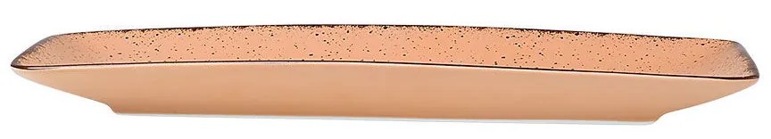 Πιατέλα Ορθογώνια Πορσελάνινη Terra Salmon 21x10.5cm - Estia