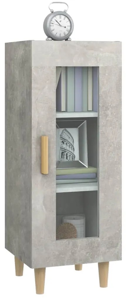 vidaXL Ντουλάπι Γκρι Σκυροδέματος 34,5x34x90 εκ. Επεξεργασμένο Ξύλο