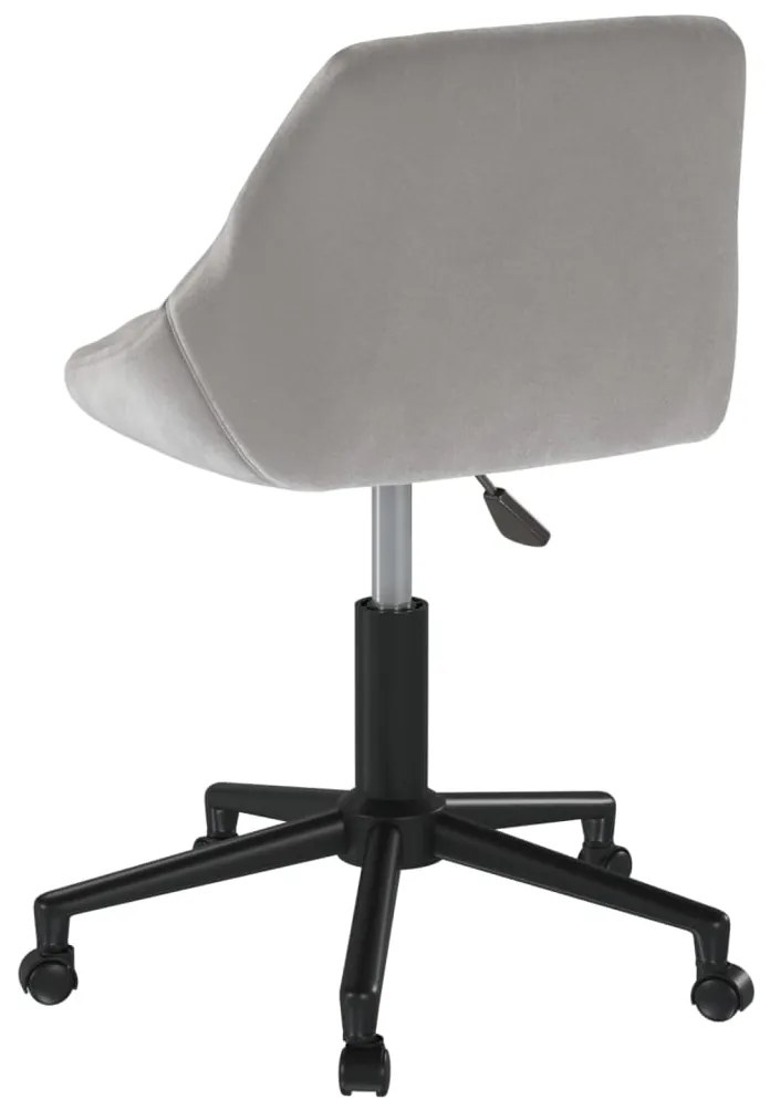 vidaXL Καρέκλα Γραφείου Περιστρεφόμενη Ανοιχτό Γκρι Βελούδινη