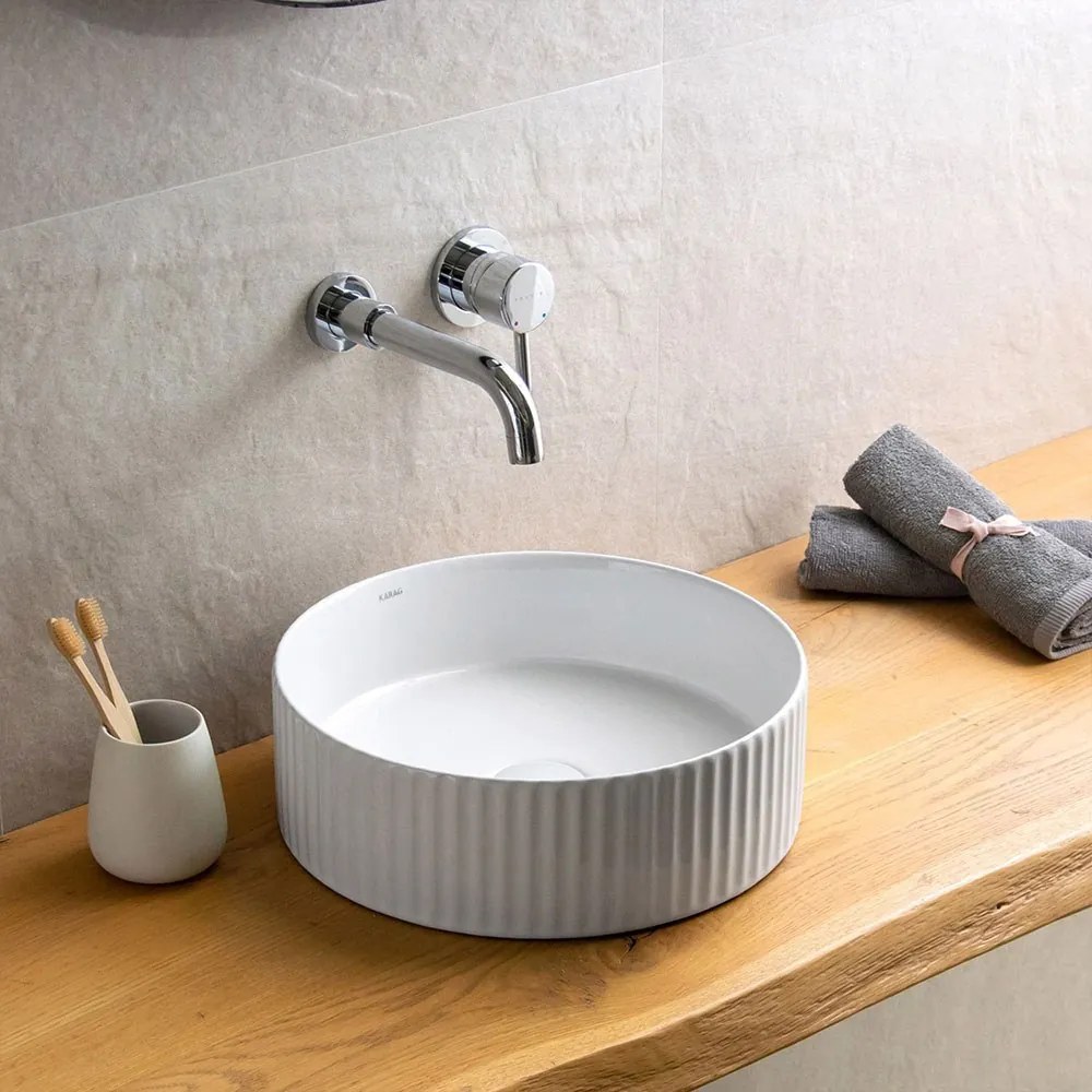 Νιπτήρας Επικαθήμενος LT 3283-S 36x36x11,5cm White Karag Πορσελάνη