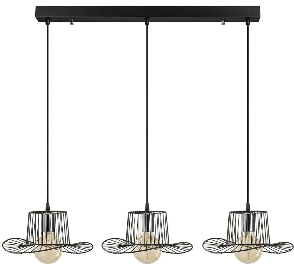 Φωτιστικό Οροφής - Ράγα Tel 892OPV1731 100x30x110cm 3xE27 40W Black Opviq
