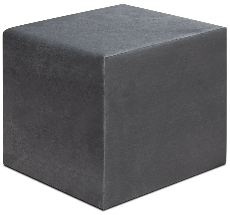 Σκαμπώ April Megapap βελούδινο χρώμα γκρι 40x40x40εκ.