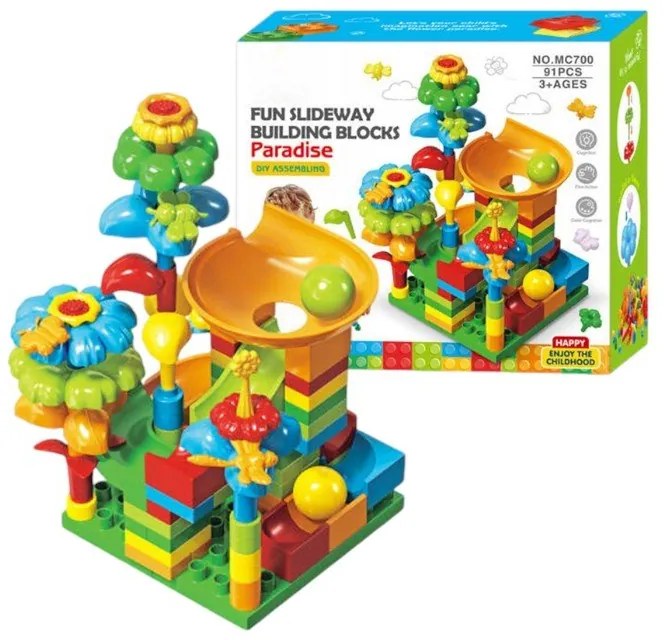 Σετ Τσουλήθρα DIY με Τουβλάκια