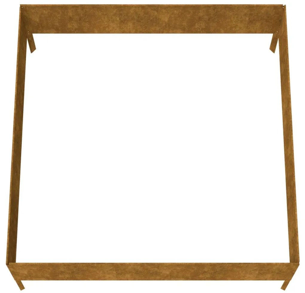 vidaXL Ζαρντινιέρα 100 x 100 x 41 εκ. από Ατσάλι Σκληρυθέν στον Αέρα