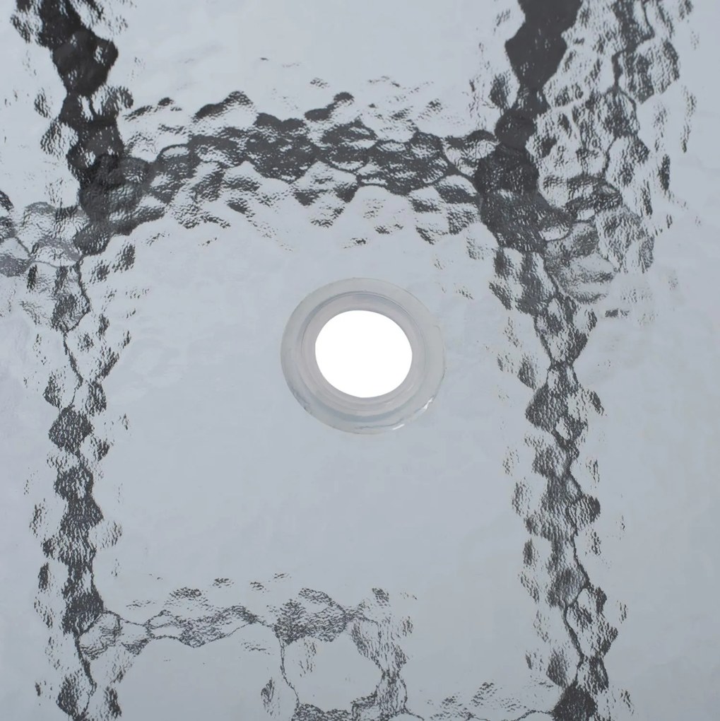 Τραπέζι BRAVO Μεταλλικό Καφέ με Γυάλινη επιφάνεια με τρύπα ομπρέλας 120x70x72Υεκ. 120x70x72 εκ.