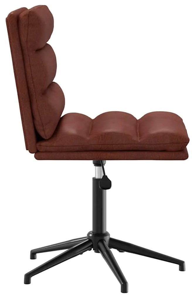 vidaXL Καρέκλα τραπεζαρίας Shiny Brown Faux Leather