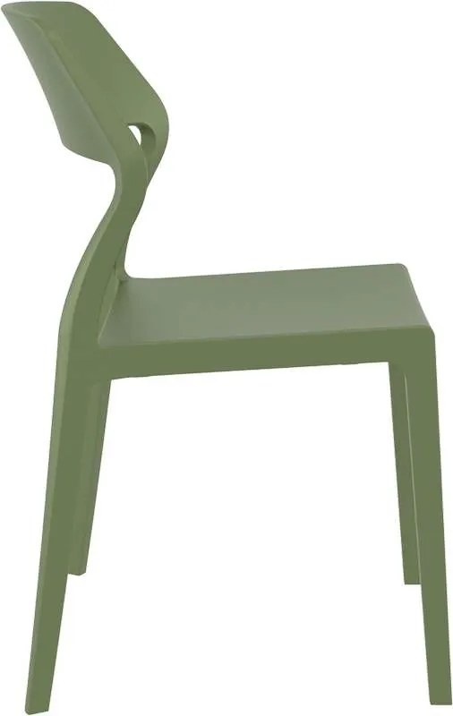 Καρέκλα Πολυπροπυλενίου Snow Olive Green 52X56X83εκ.