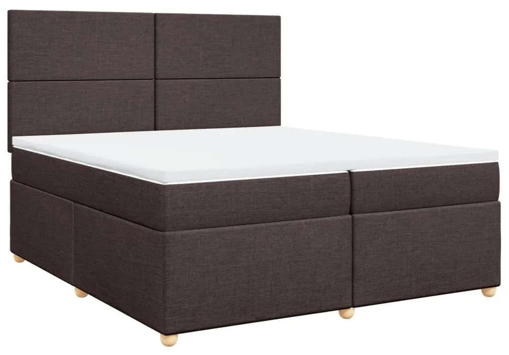 ΚΡΕΒΑΤΙ BOXSPRING ΜΕ ΣΤΡΩΜΑ ΣΚΟΥΡΟ ΚΑΦΕ 200X200 ΕΚ. ΥΦΑΣΜΑΤΙΝΟ 3291383