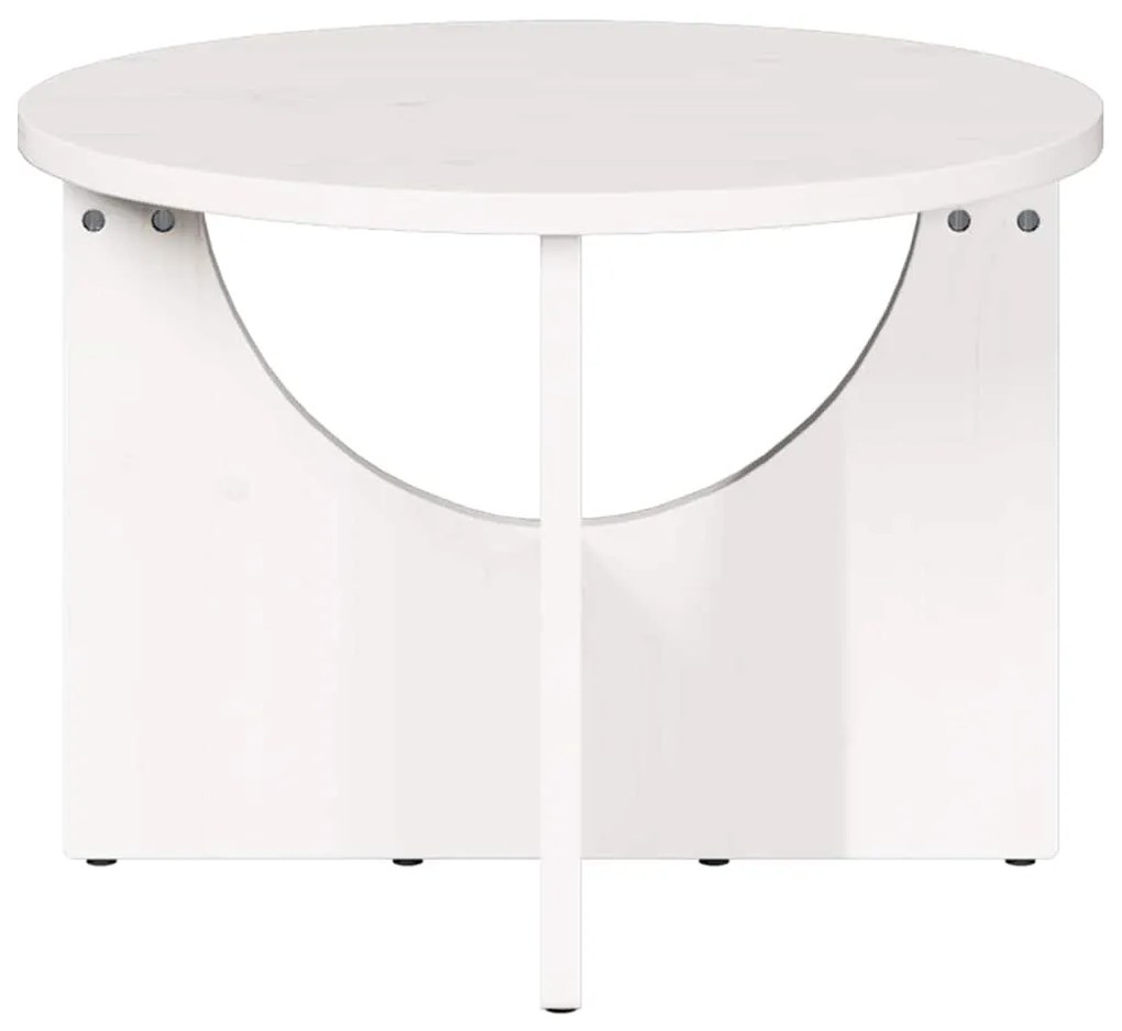 vidaXL Τραπεζάκι σαλονιού Λευκό 50 x 50 x 35 cm Μασίφ ξύλο πεύκου