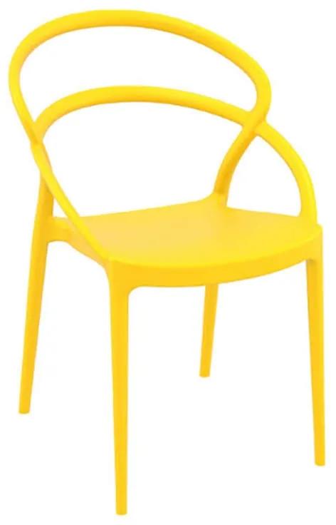 Καρέκλα Στοιβαζόμενη PIA Κίτρινο PP 54x56x82cm