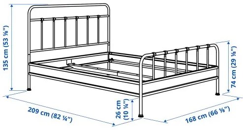STJARNO σκελετός κρεβατιού, 160x200 cm 295.633.96