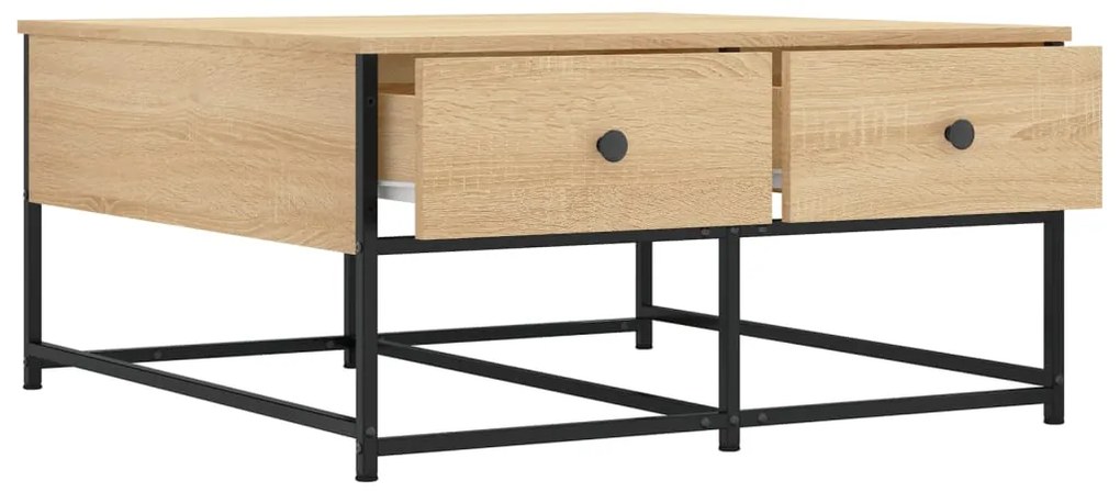 vidaXL Τραπεζάκι Σαλονιού Sonoma Δρυς 80x80x40 εκ. Επεξεργασμένο Ξύλο