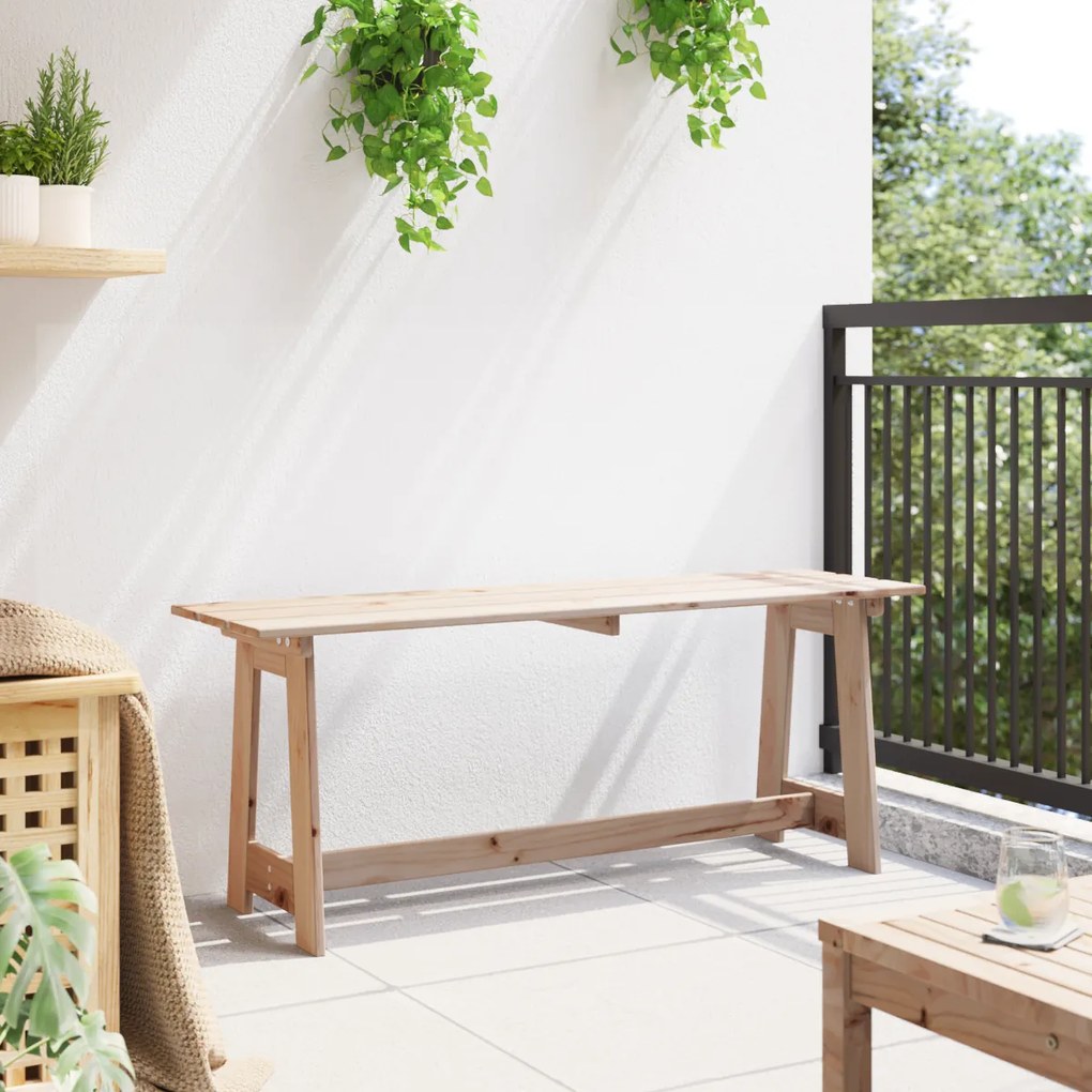 vidaXL Εξωτερικός Πάγκος 119x35x47 εκ Μασίφ Ξύλο Πεύκου