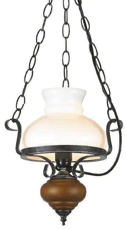 Φωτιστικό Οροφής Μονόφωτο Aca Chalet DLA0411 Black/Wood