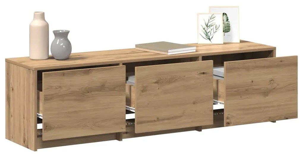 vidaXL Έπιπλο Τηλεόρασης με συρτάρι artisan δρυς 140 x 34 x 40 εκ