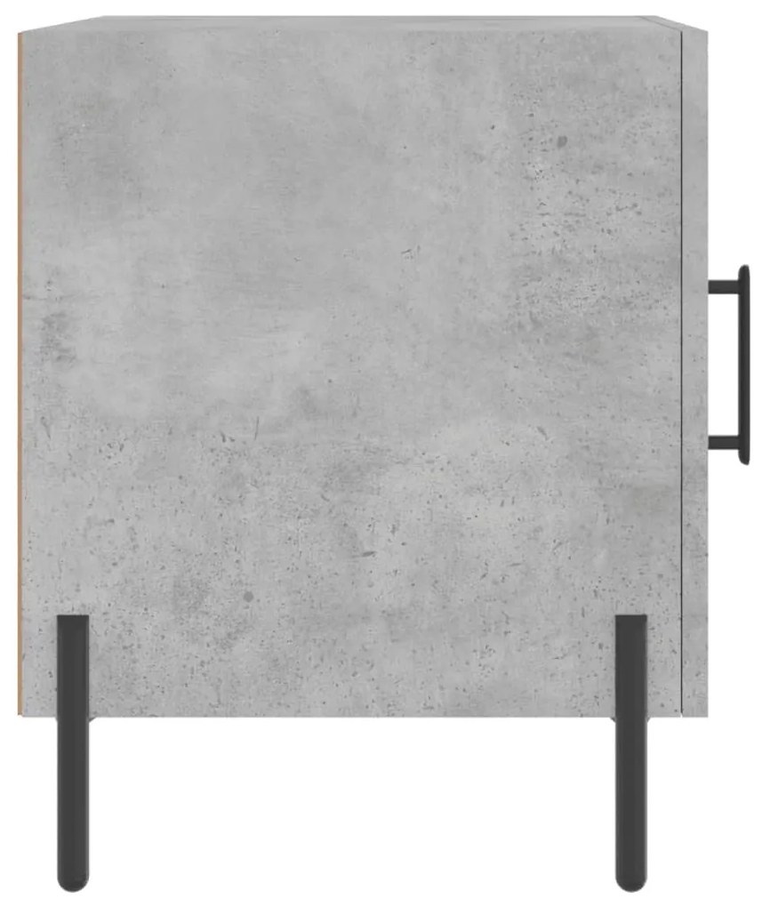 vidaXL Κομοδίνα 2 τεμ. Γκρι Σκυροδέμ. 40 x 40 x 50 από Επεξεργ. Ξύλο