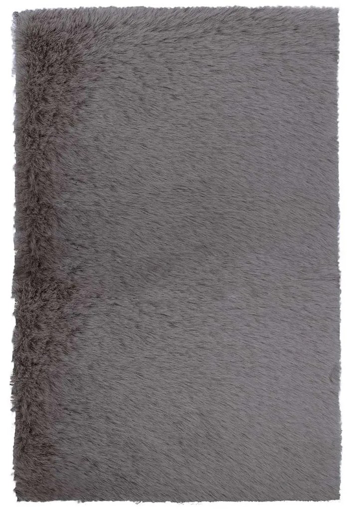 Γούνινο Χαλί (135x190) Βιοκαρπέτ Krolik R04 D Grey